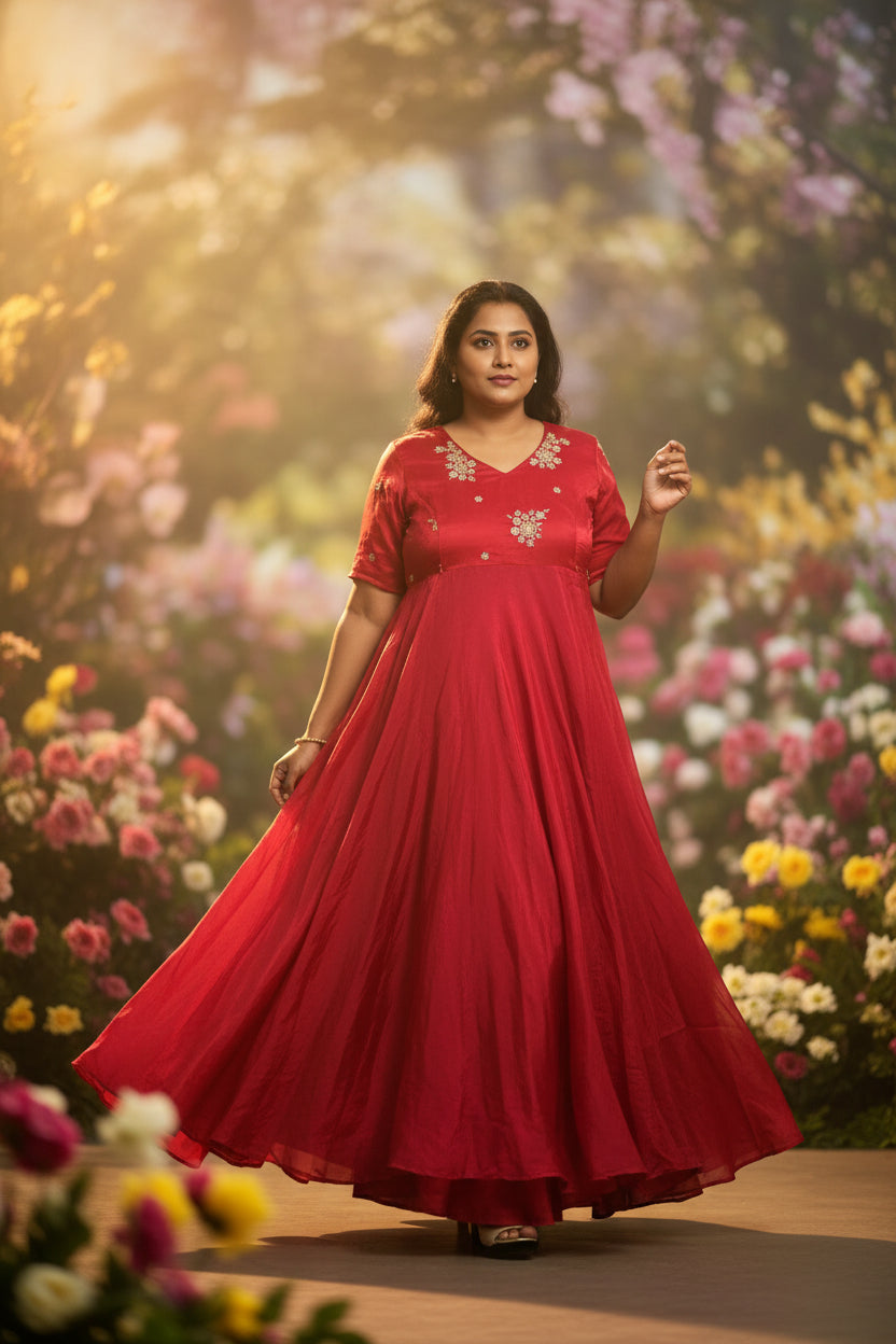 Partywear feeding ranipink