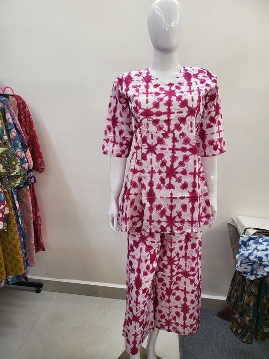 Feeding co-ord sets batik pink