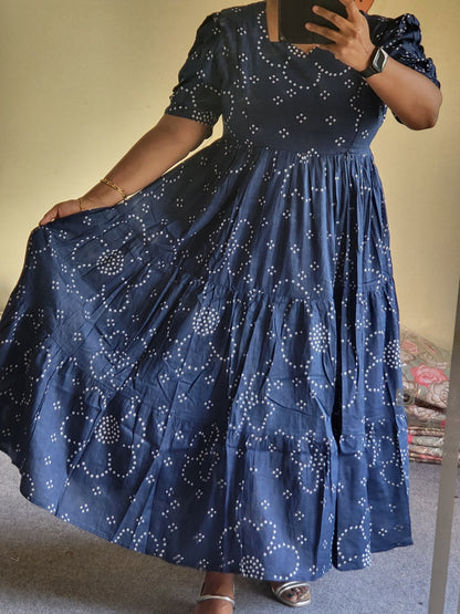 Bandhini prints 3tire feeding kurtis