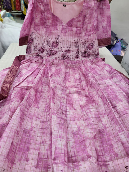 Festive collection long 1pc pink