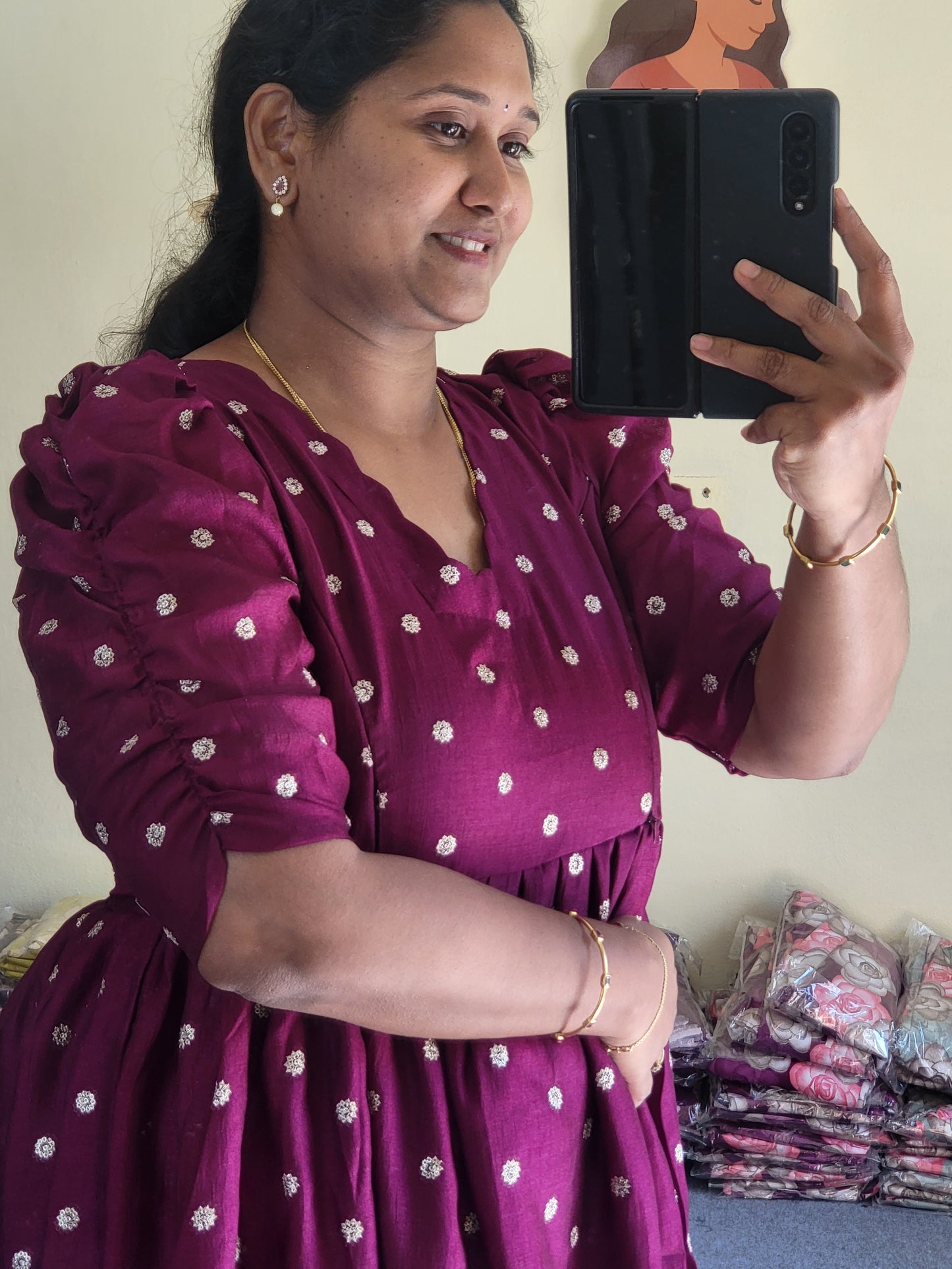 Partywear wear 1pc feeding