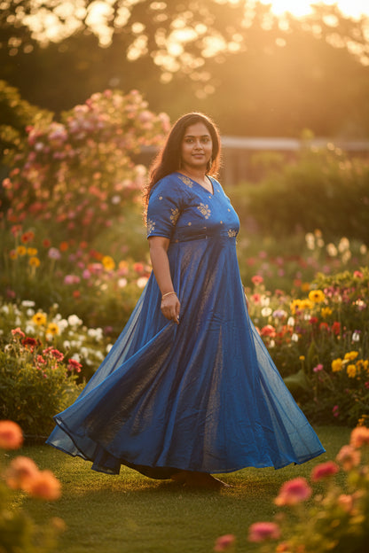 Partywear feeding royal blue
