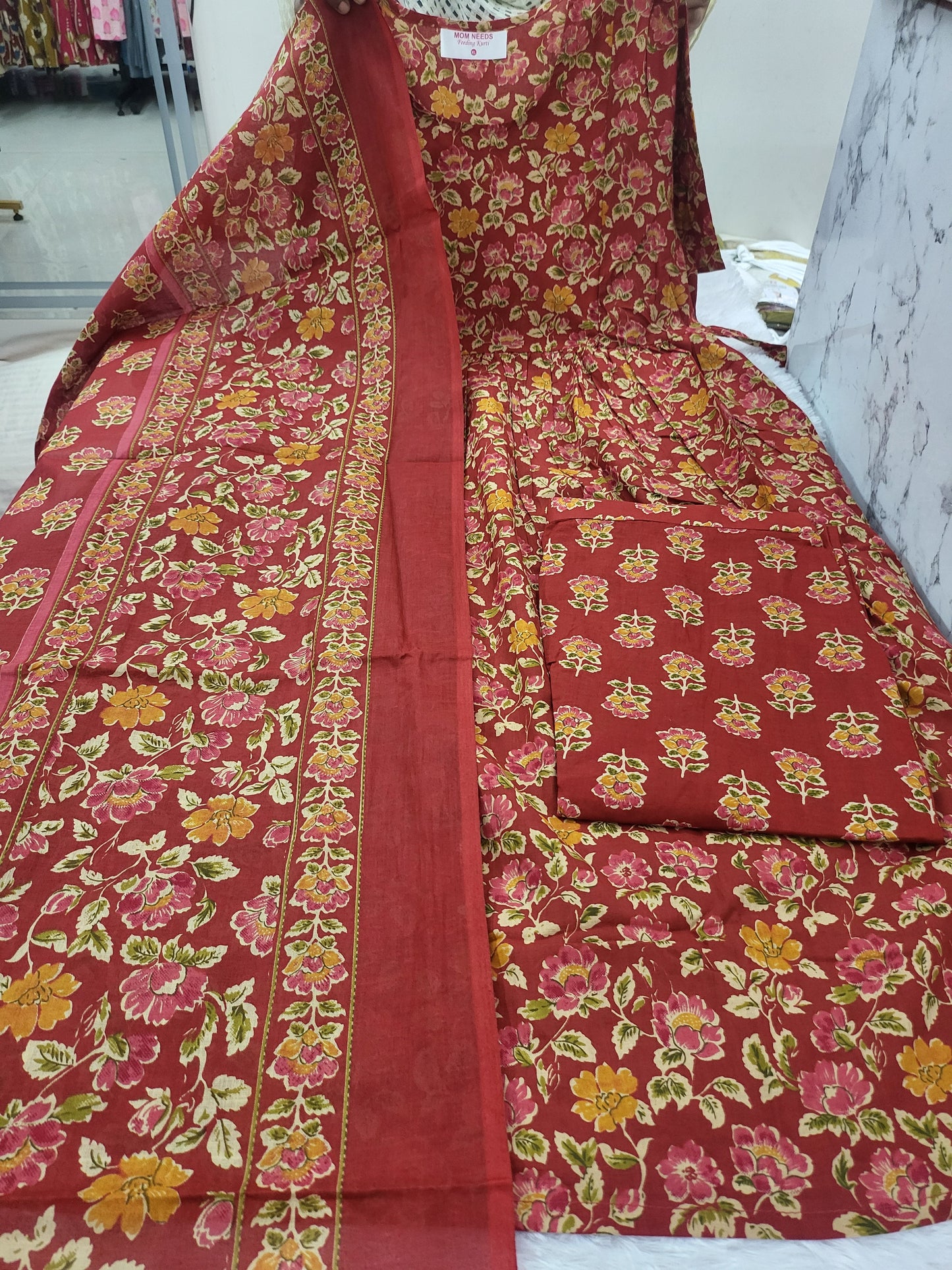 3pc sets in feeding cotton red