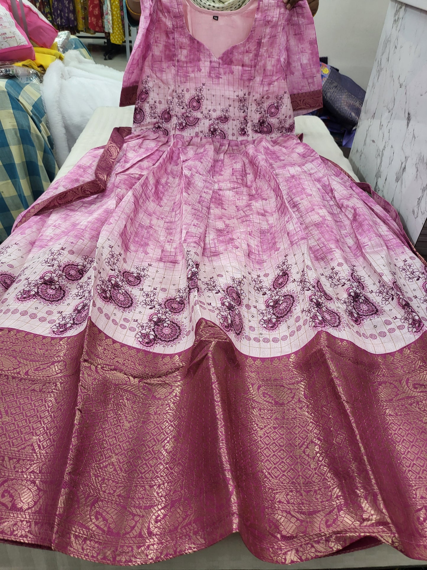 Festive collection long 1pc pink