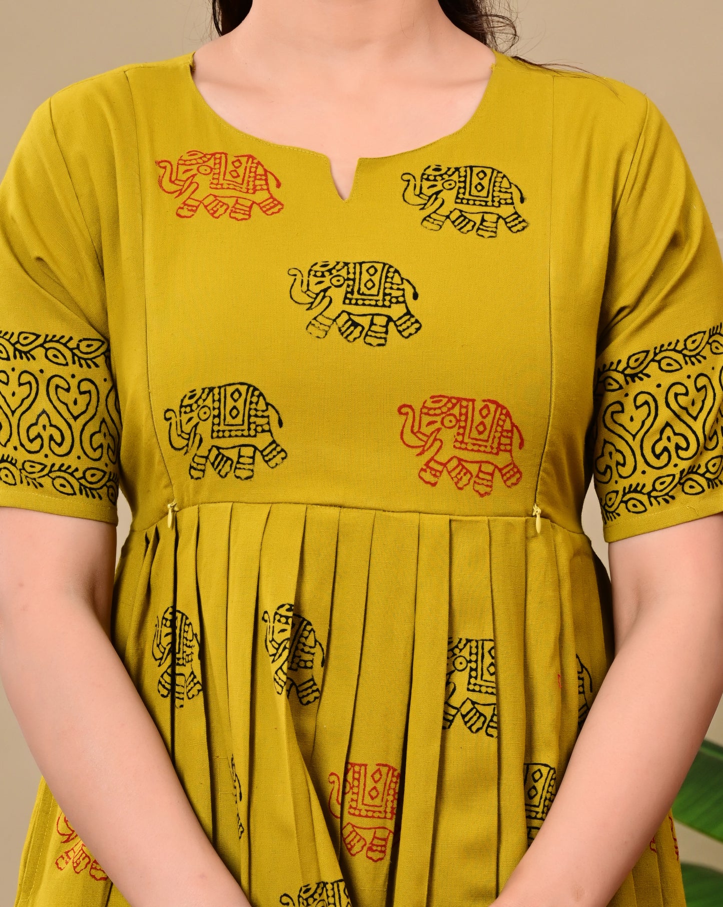 Handblock Anarkali feeding kurtis