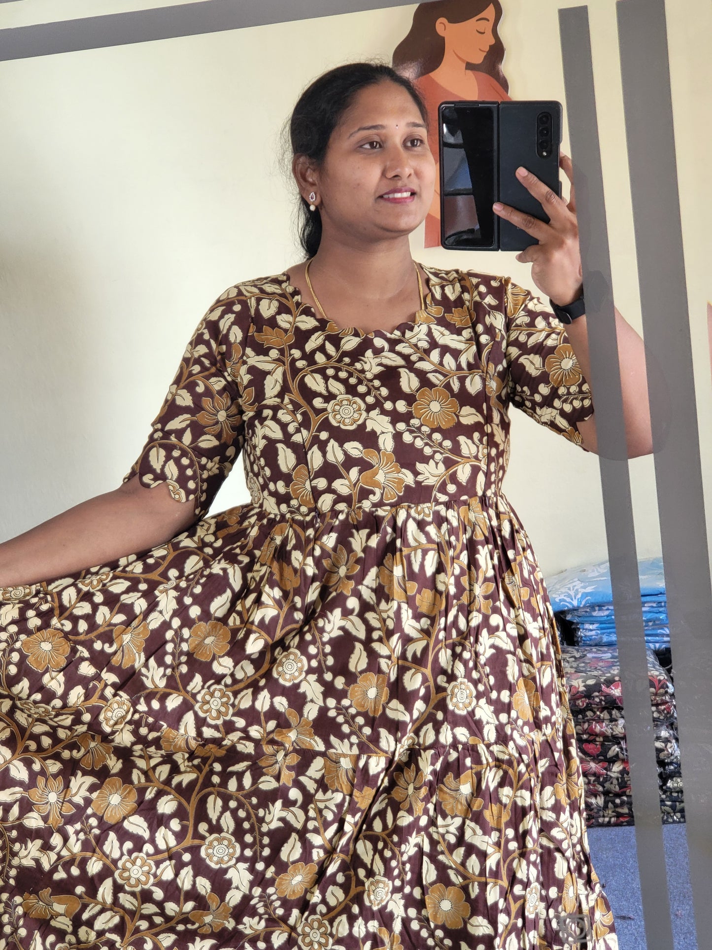 Kalamkaari feeding kurtis