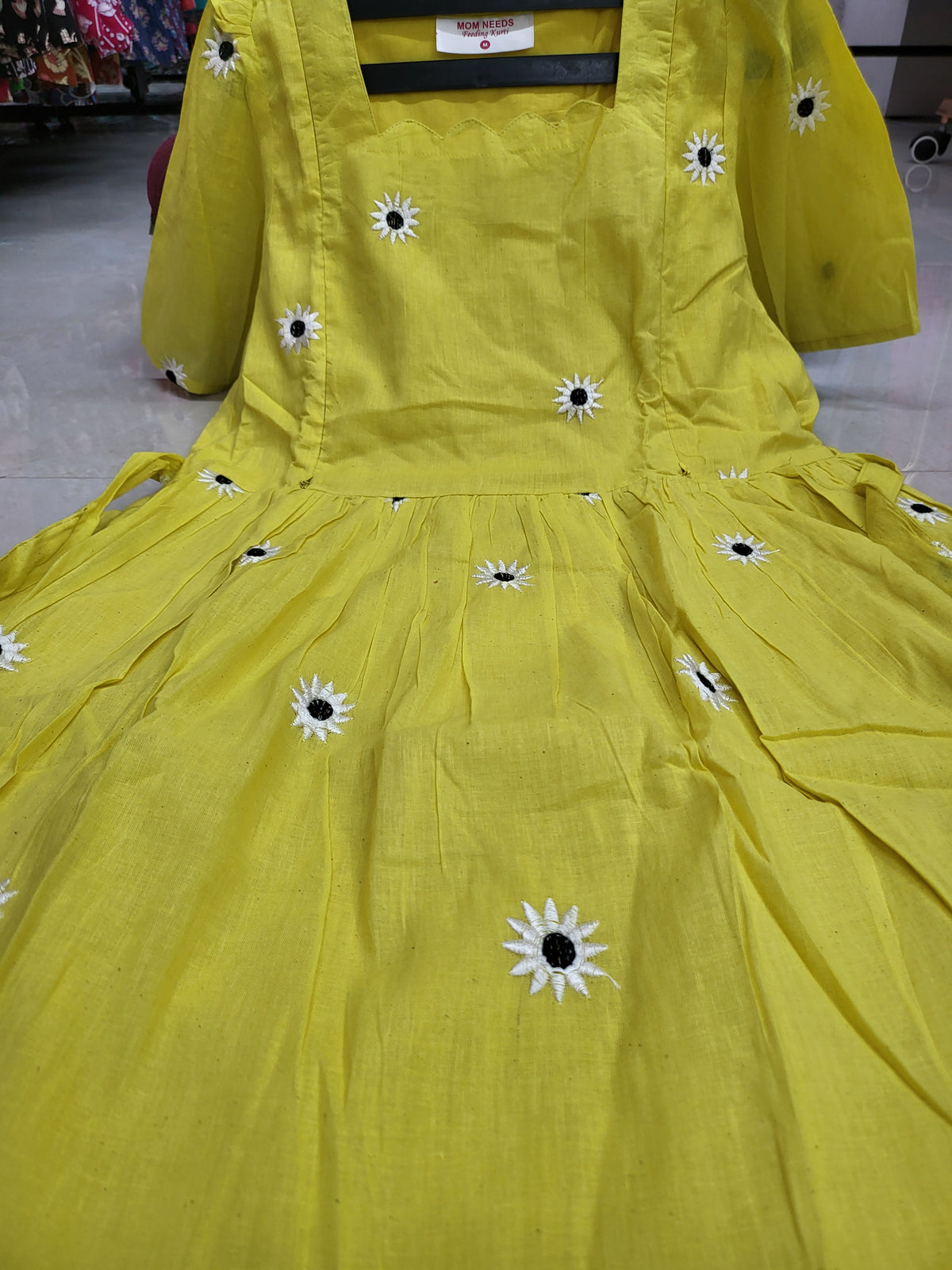 Embroidery frocks yellow 07