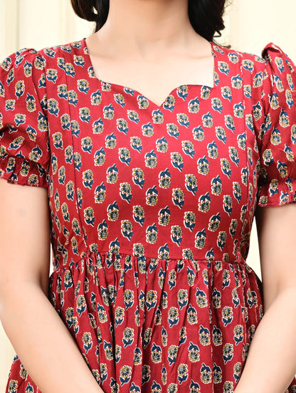 Pure cotton feeding Anarkali