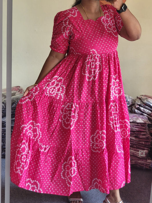 Pure cotton 3tire feeding anarkali