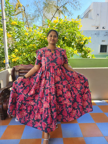 Kathawork Kalamkaari  feeding kurtis