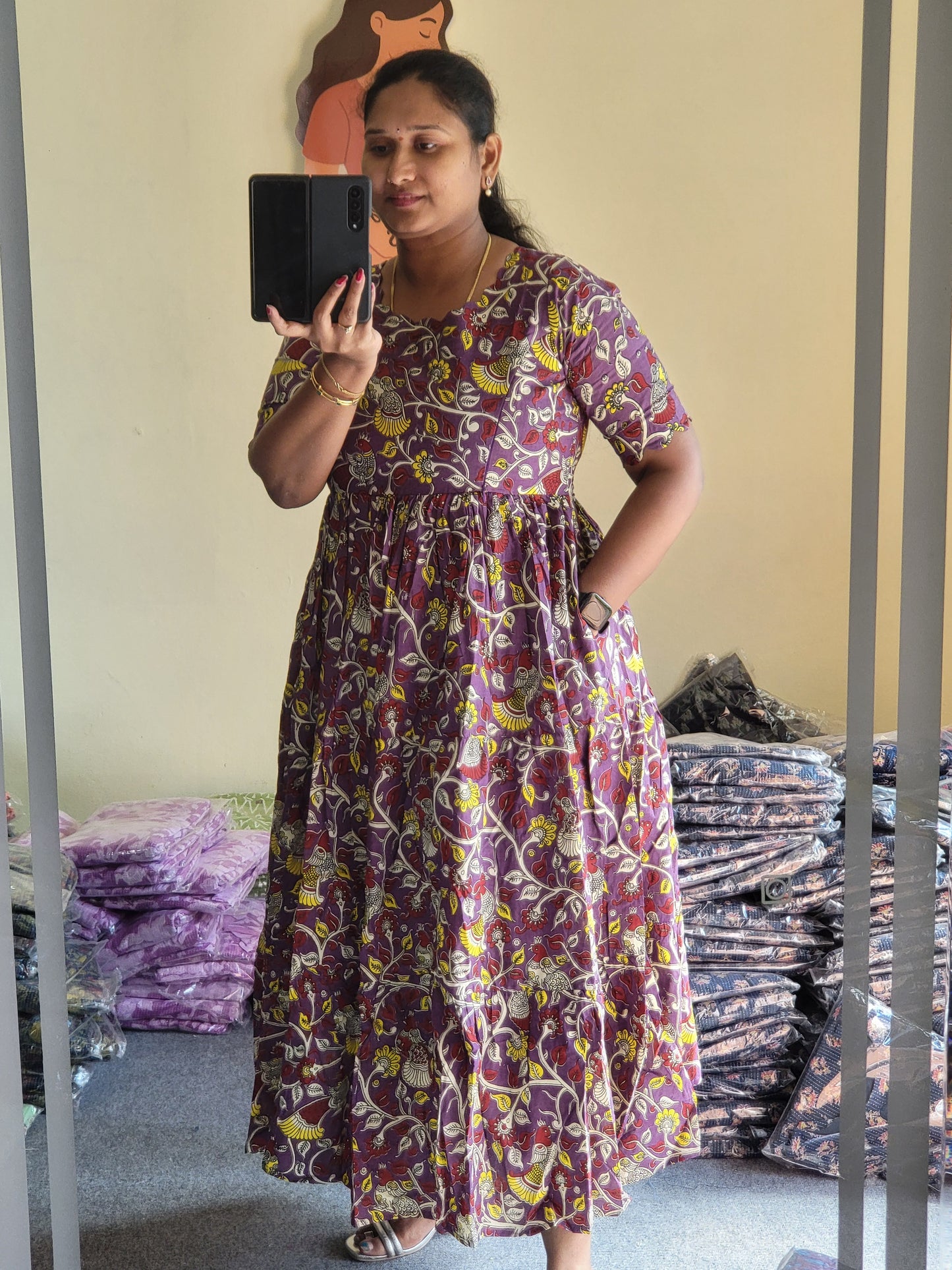 Kalamkaari feeding kurtis