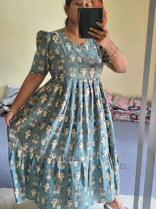 Kalamkaari print feeding kurtis