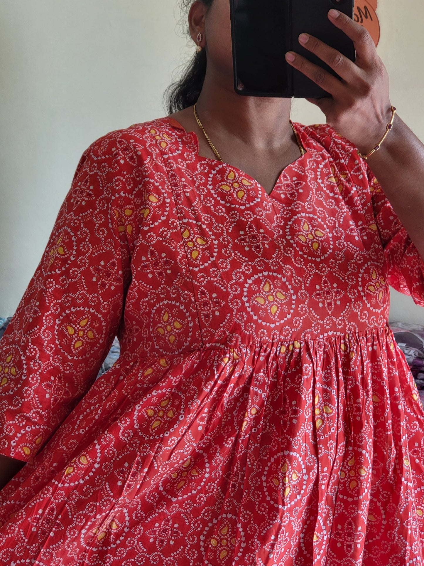 Full lining cotton Anarkali feeding