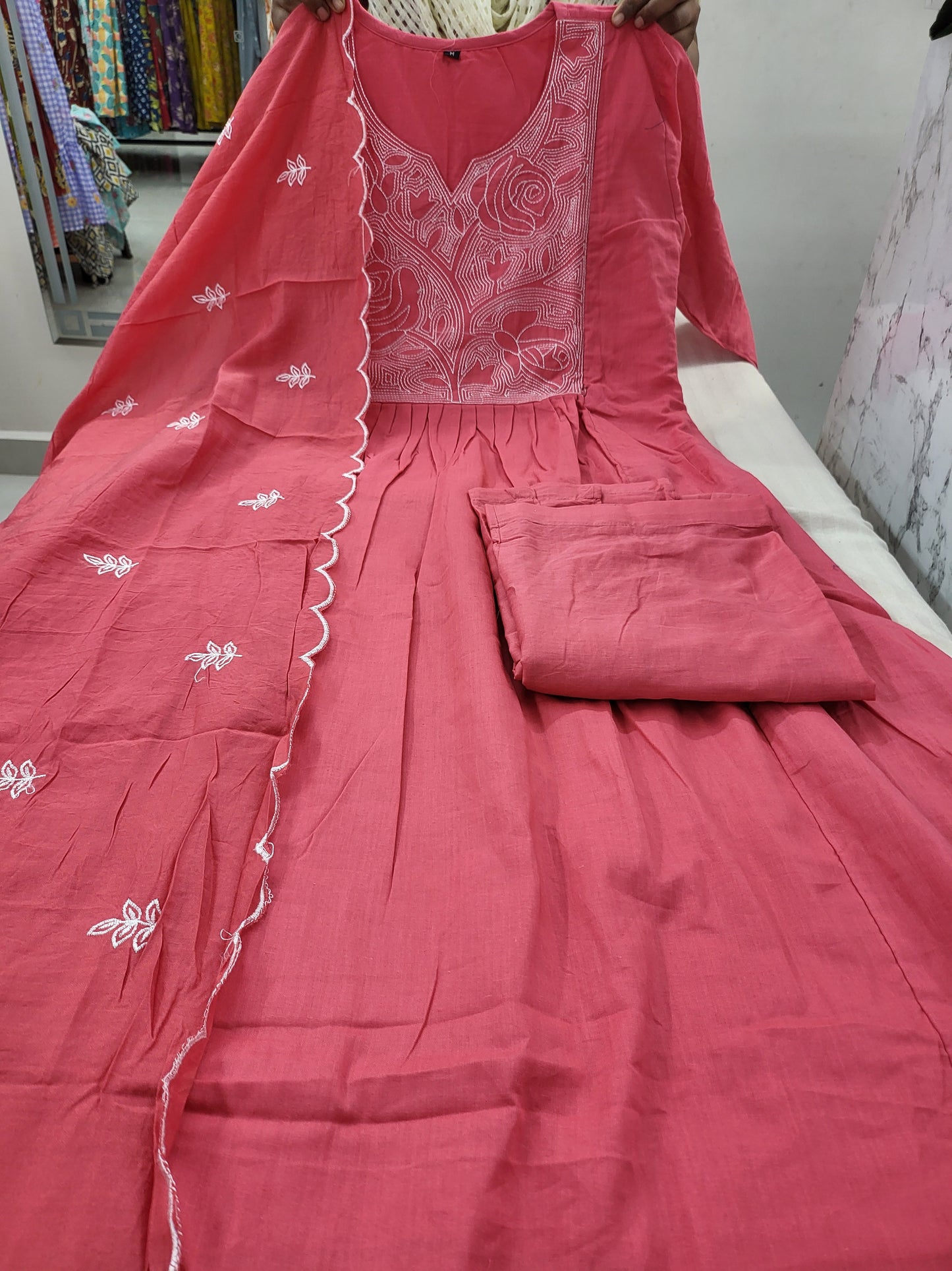 3pc sets in embroidery peech102