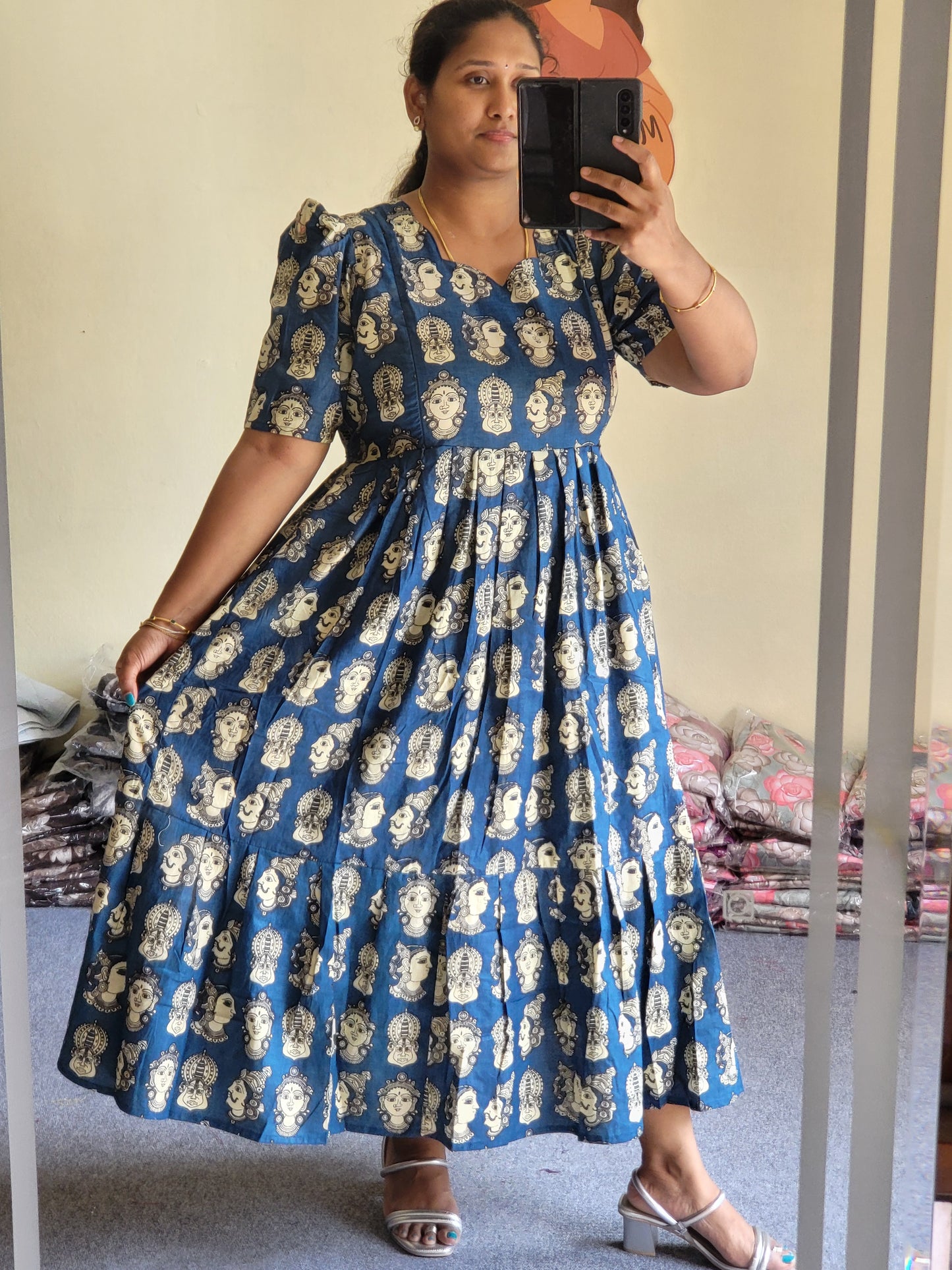 Kalamkaari print feeding kurtis