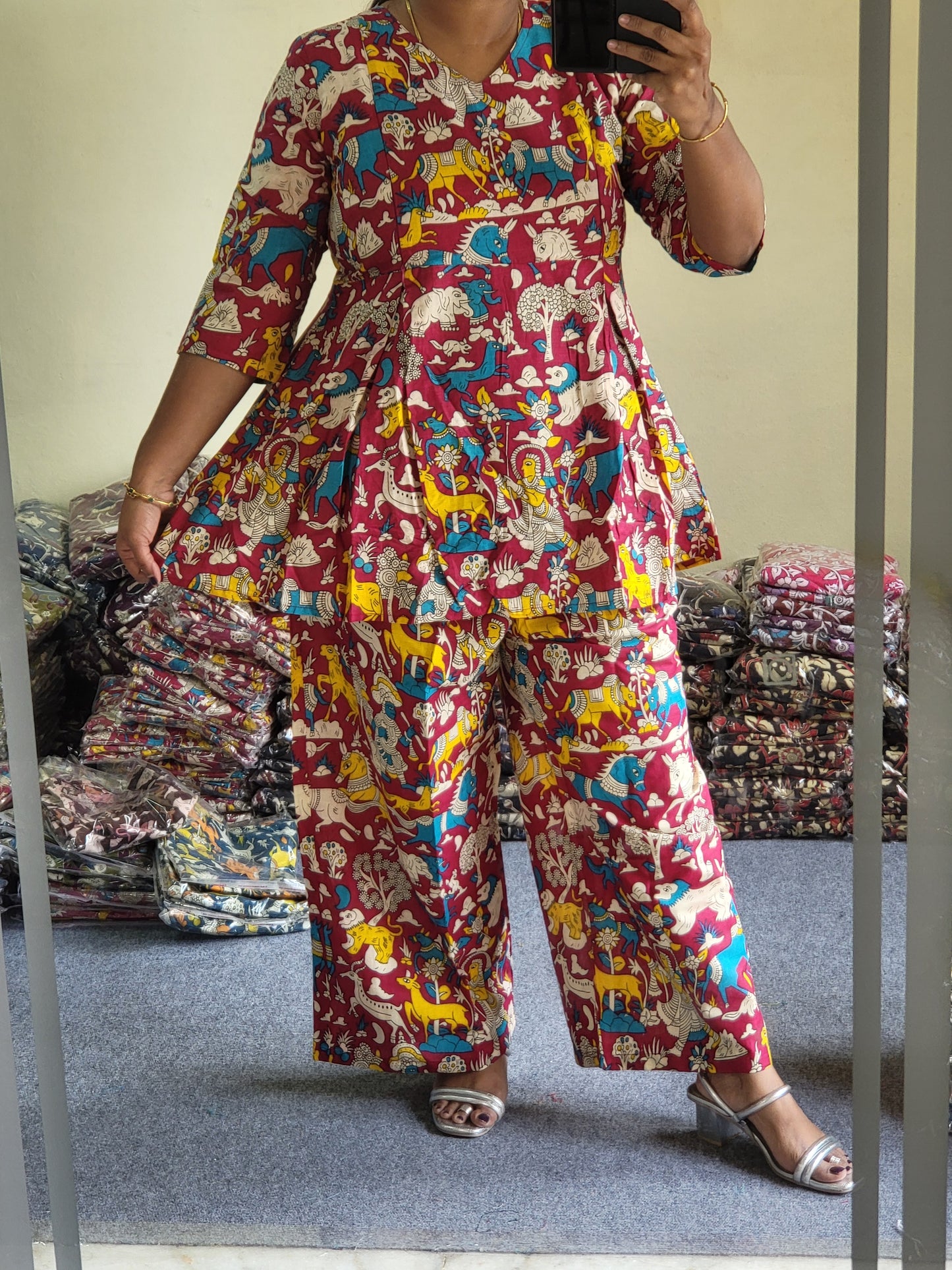 Co-ord sets in Kalamkaari feeding