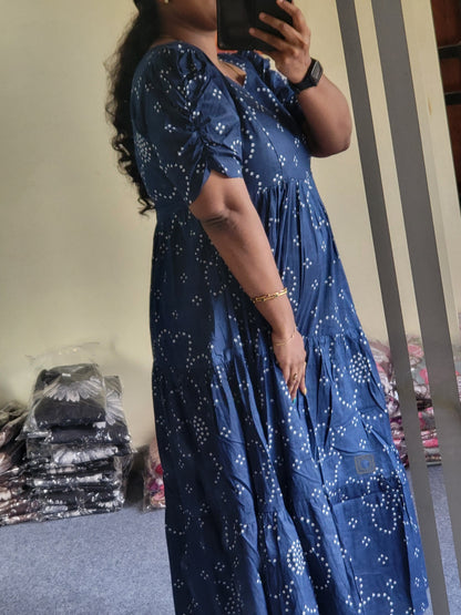 Bandhini prints 3tire feeding kurtis