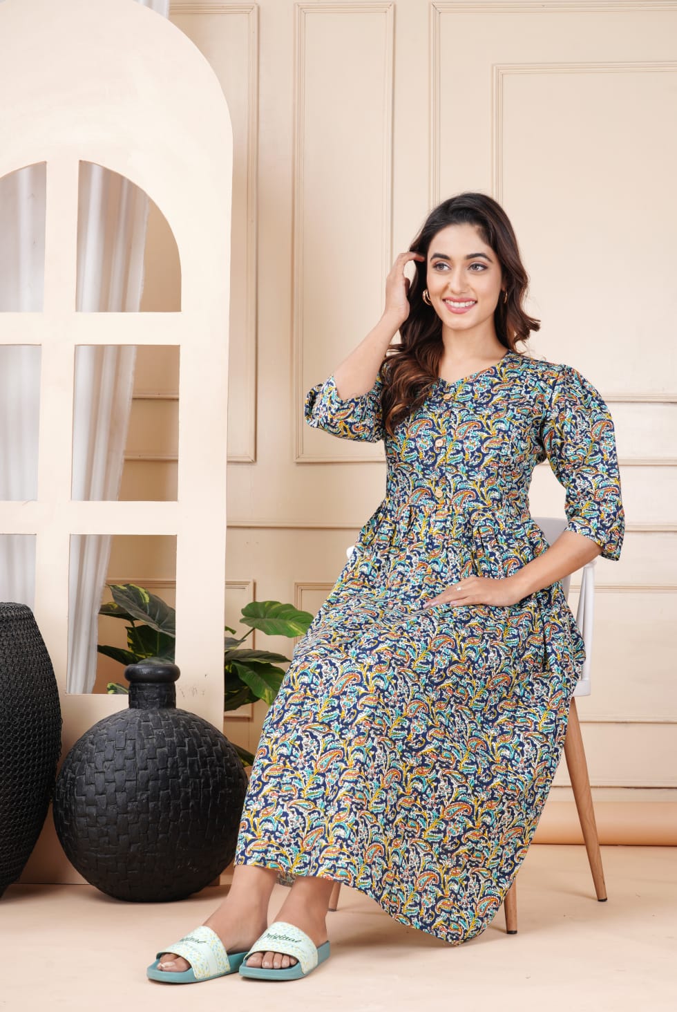 Pure cotton feeding Anarkali