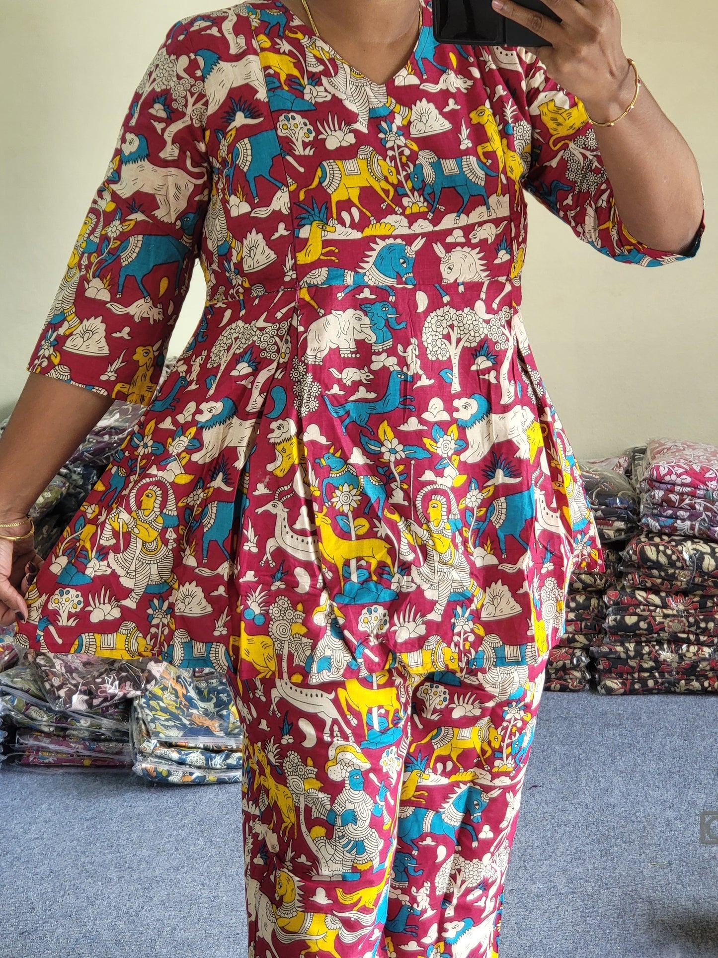 Co-ord sets in Kalamkaari feeding