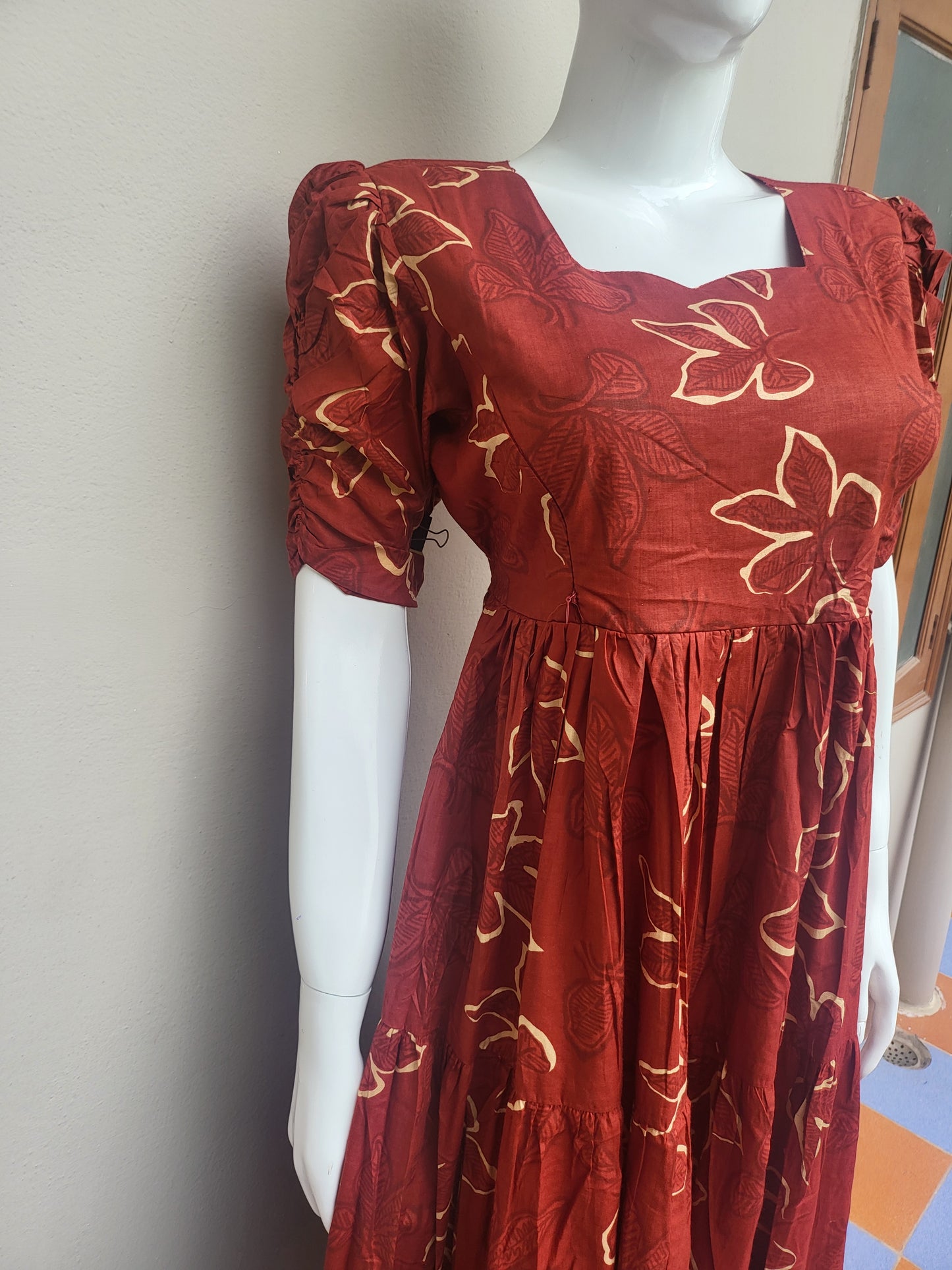 Pure cotton 3tire feeding kurtis