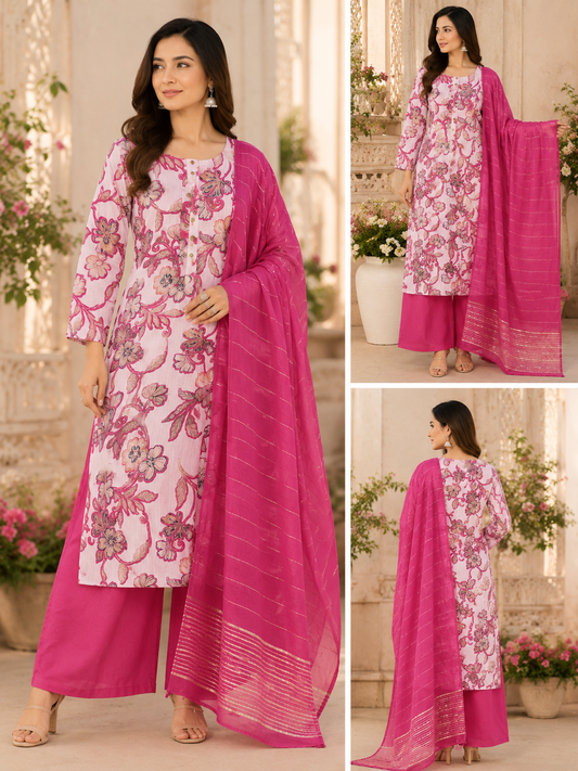 3pc sets in straightcut feeding  pink