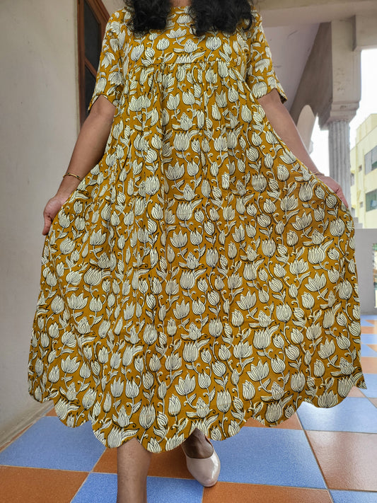 Cutwork feeding Anarkali Kurtis