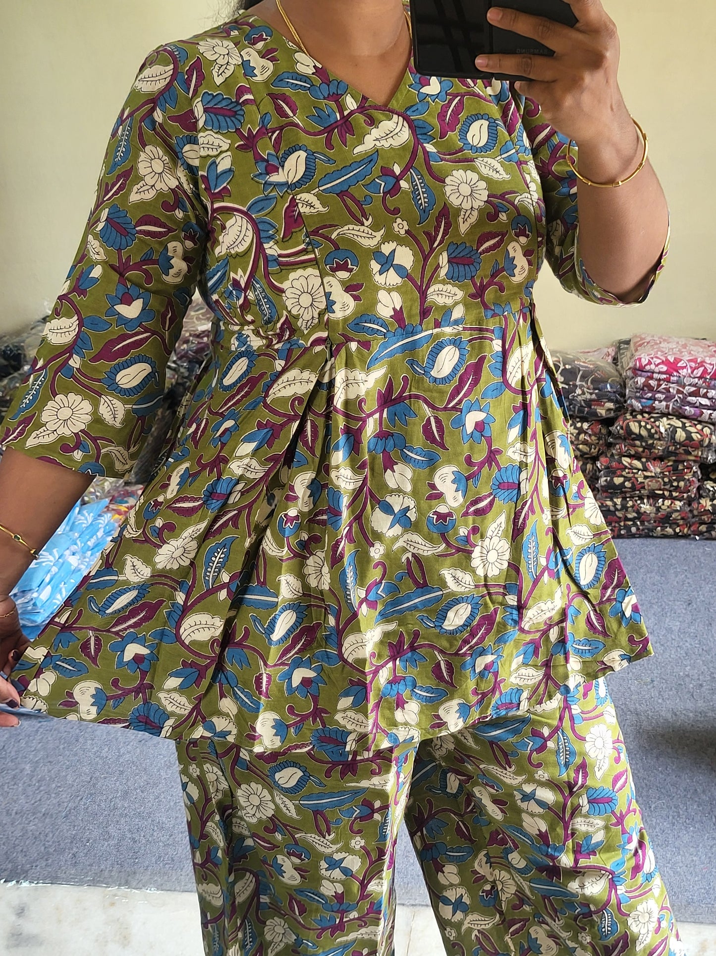 Co-ord sets in Kalamkaari feeding