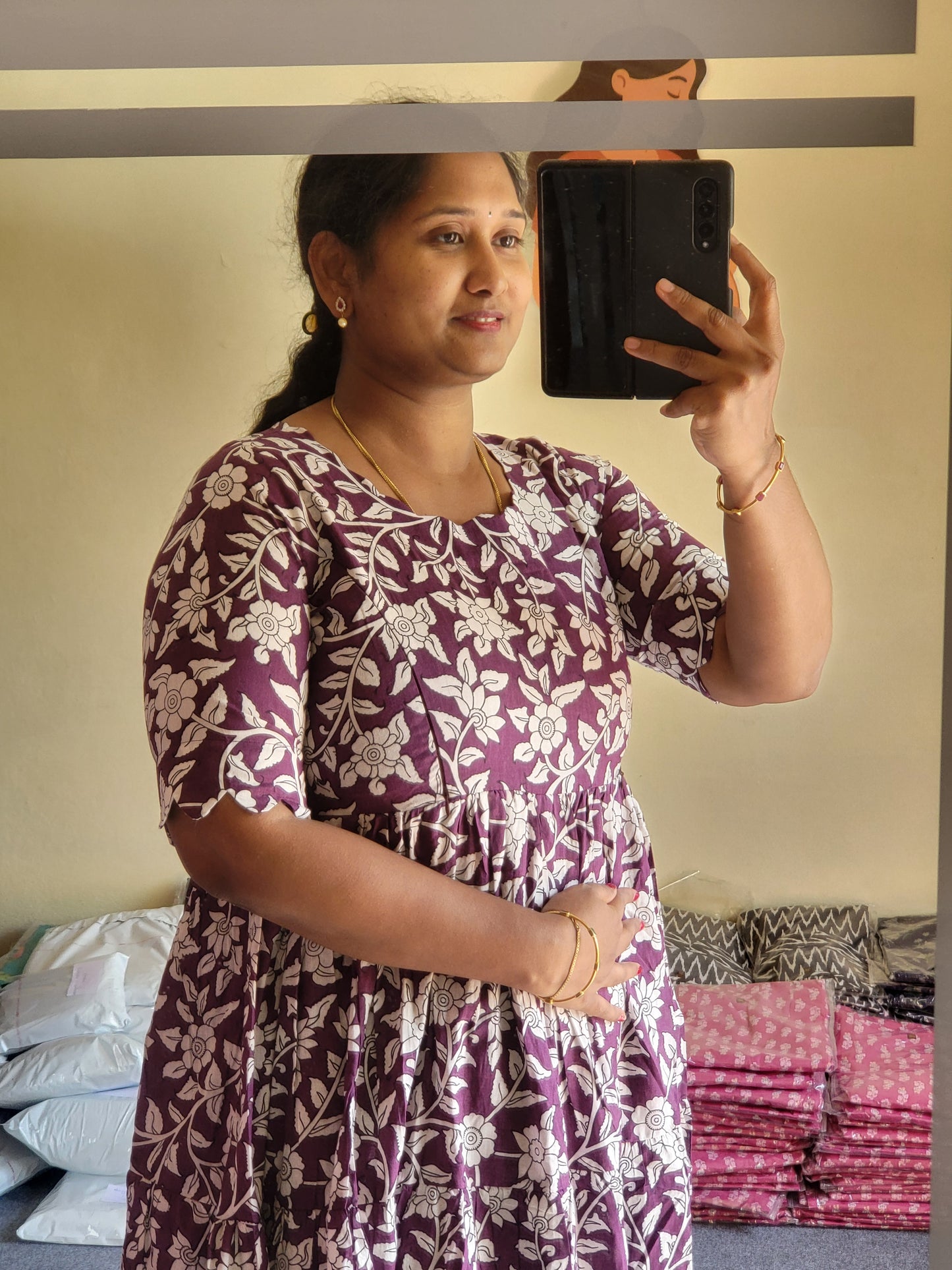 Kalamkaari feeding kurtis