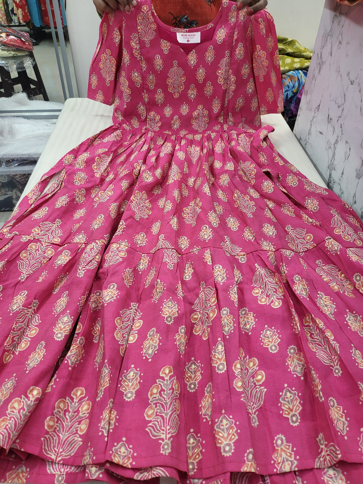 Chanderi silk feeding pink9