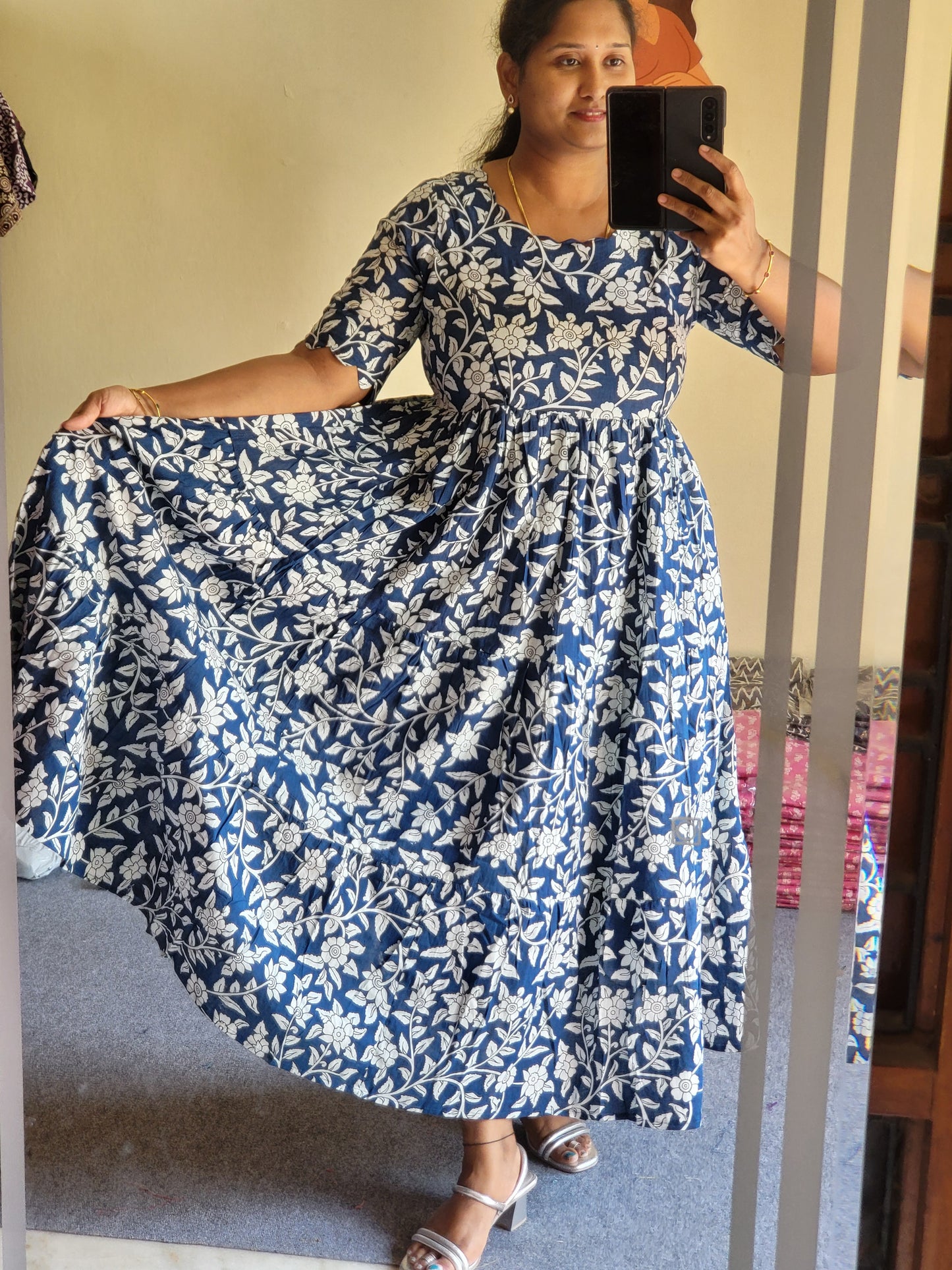 Kalamkaari print feeding kurtis