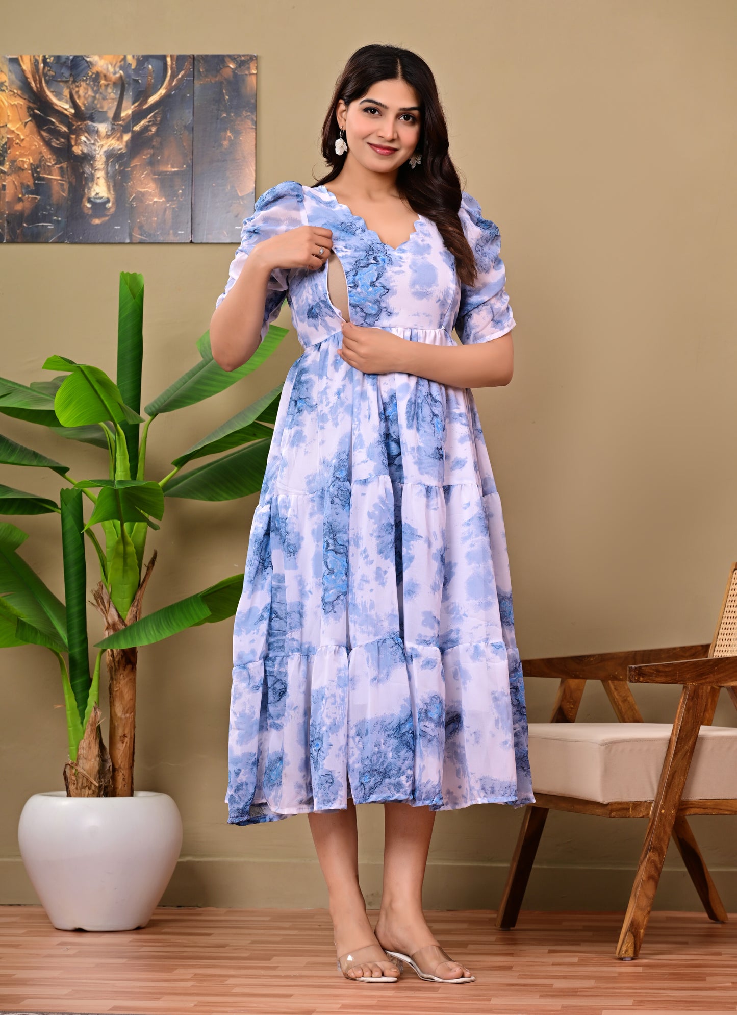 GORGETTE FEEDING KURTIS