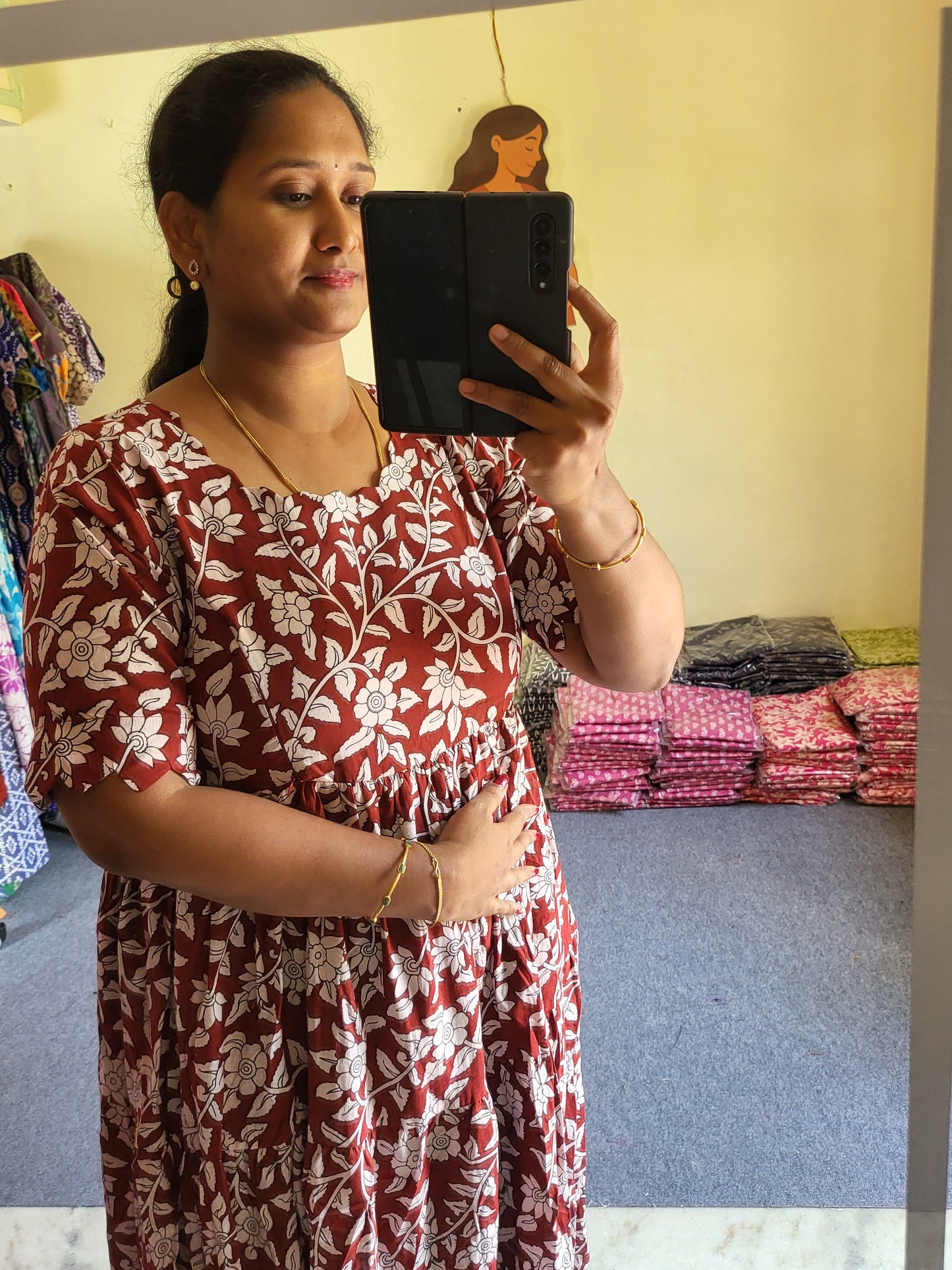 Kalamkaari feeding kurtis