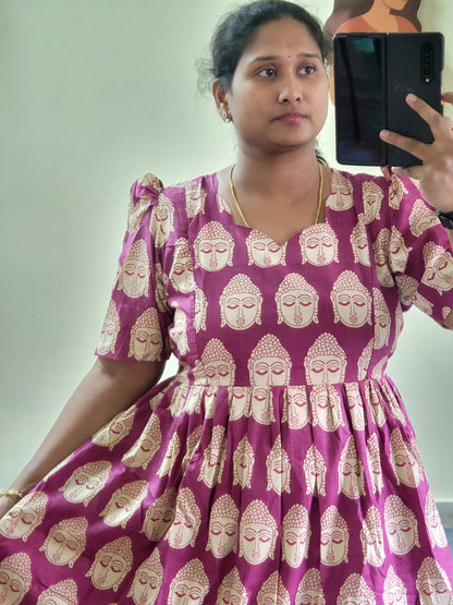 Kalamkaari print feeding kurtis