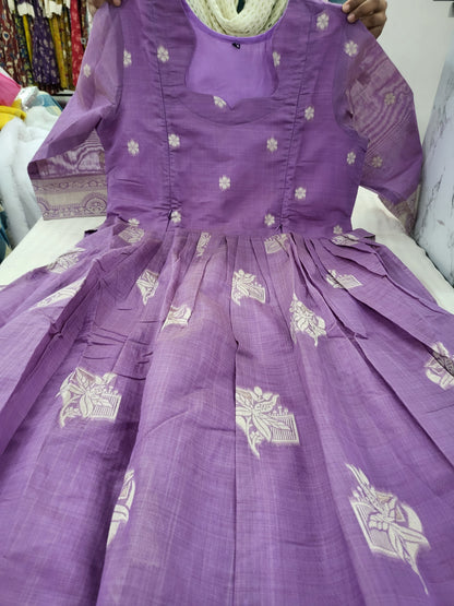 Jamdhani silk feeding lavender