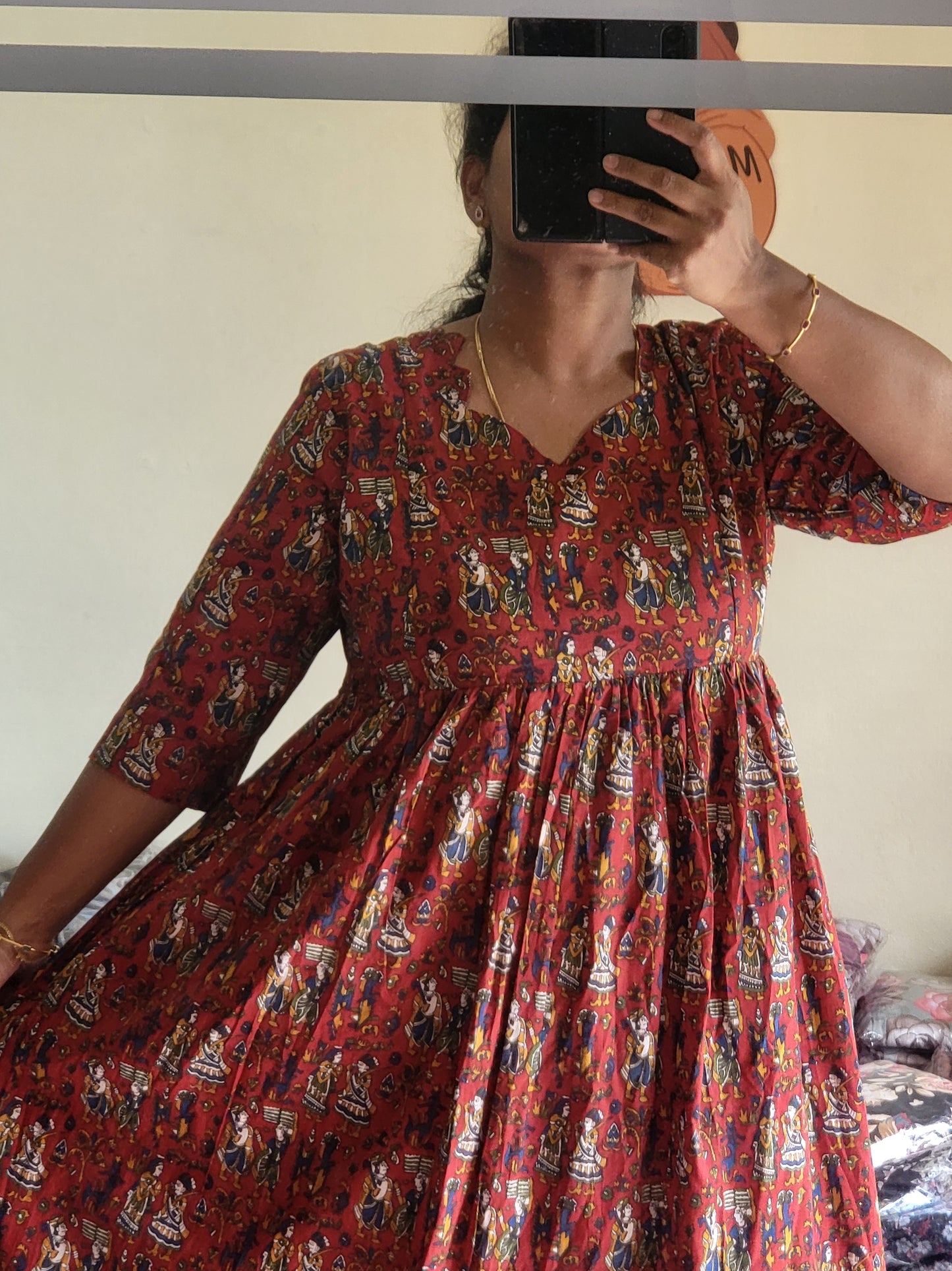 Full lining cotton Anarkali feeding