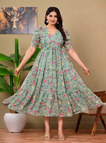 GORGETTE FEEDING KURTIS