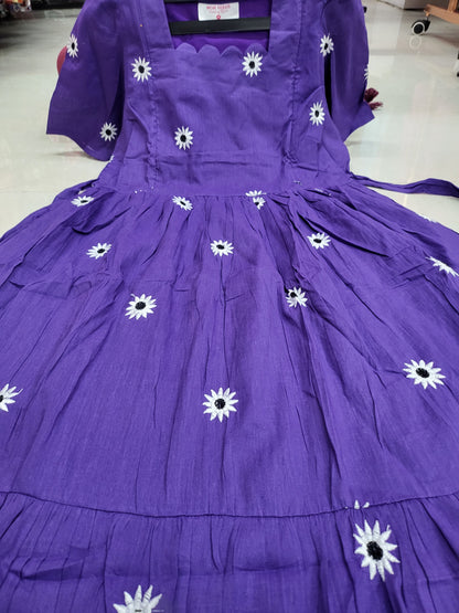 Embroidery feeding frocks purple 02
