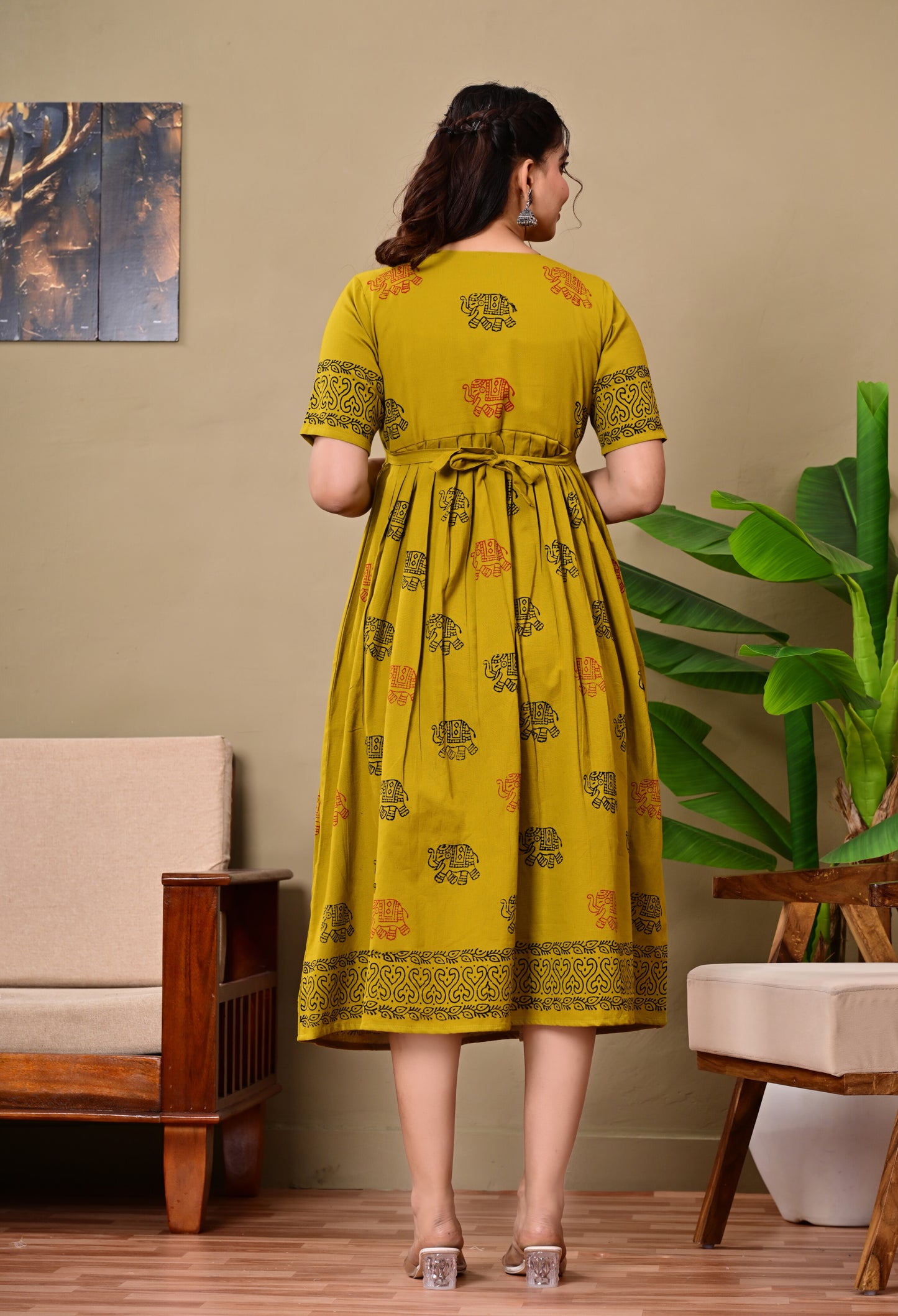 Handblock Anarkali feeding kurtis