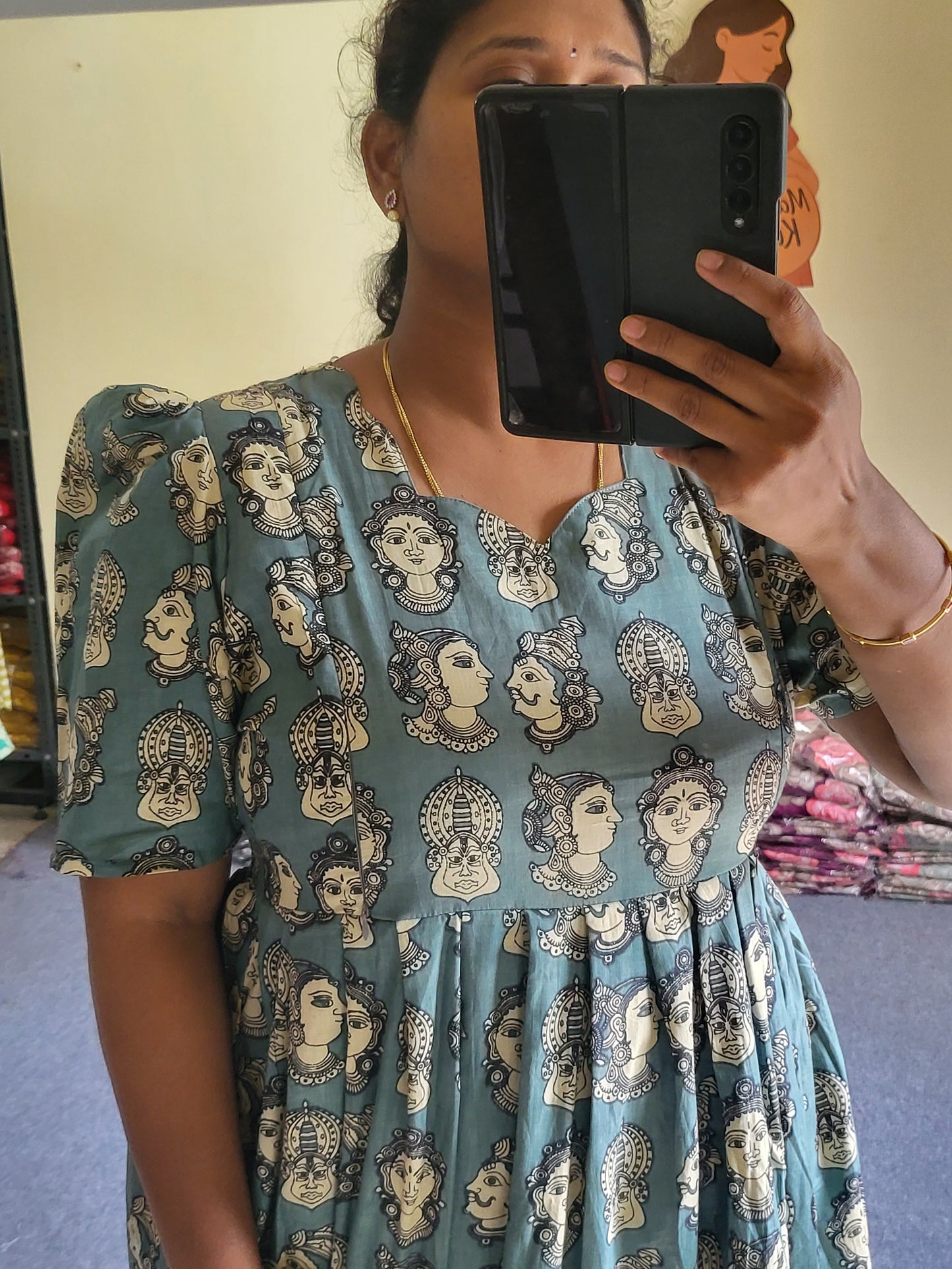 Kalamkaari print feeding kurtis