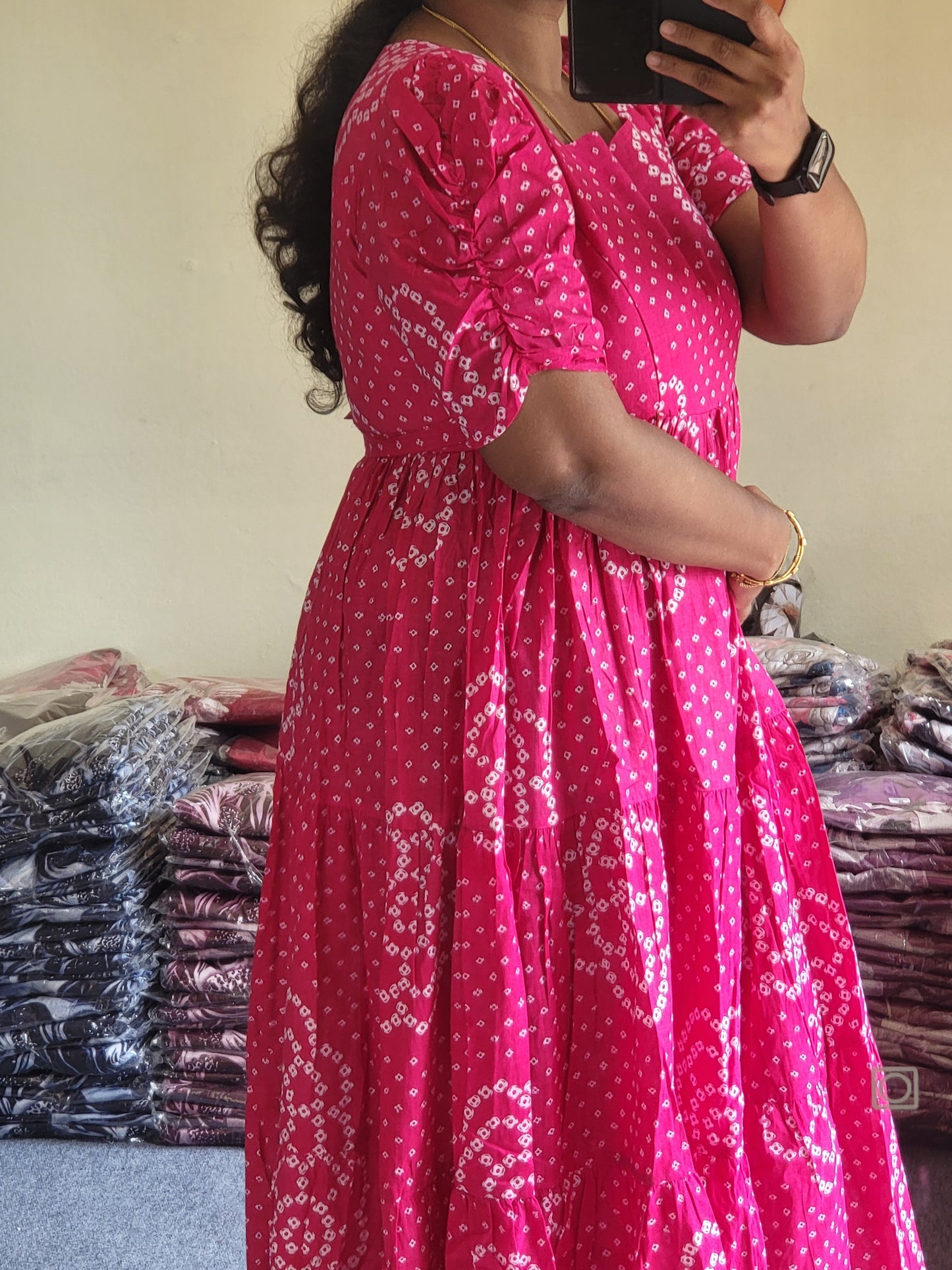 Pure cotton 3tire feeding anarkali