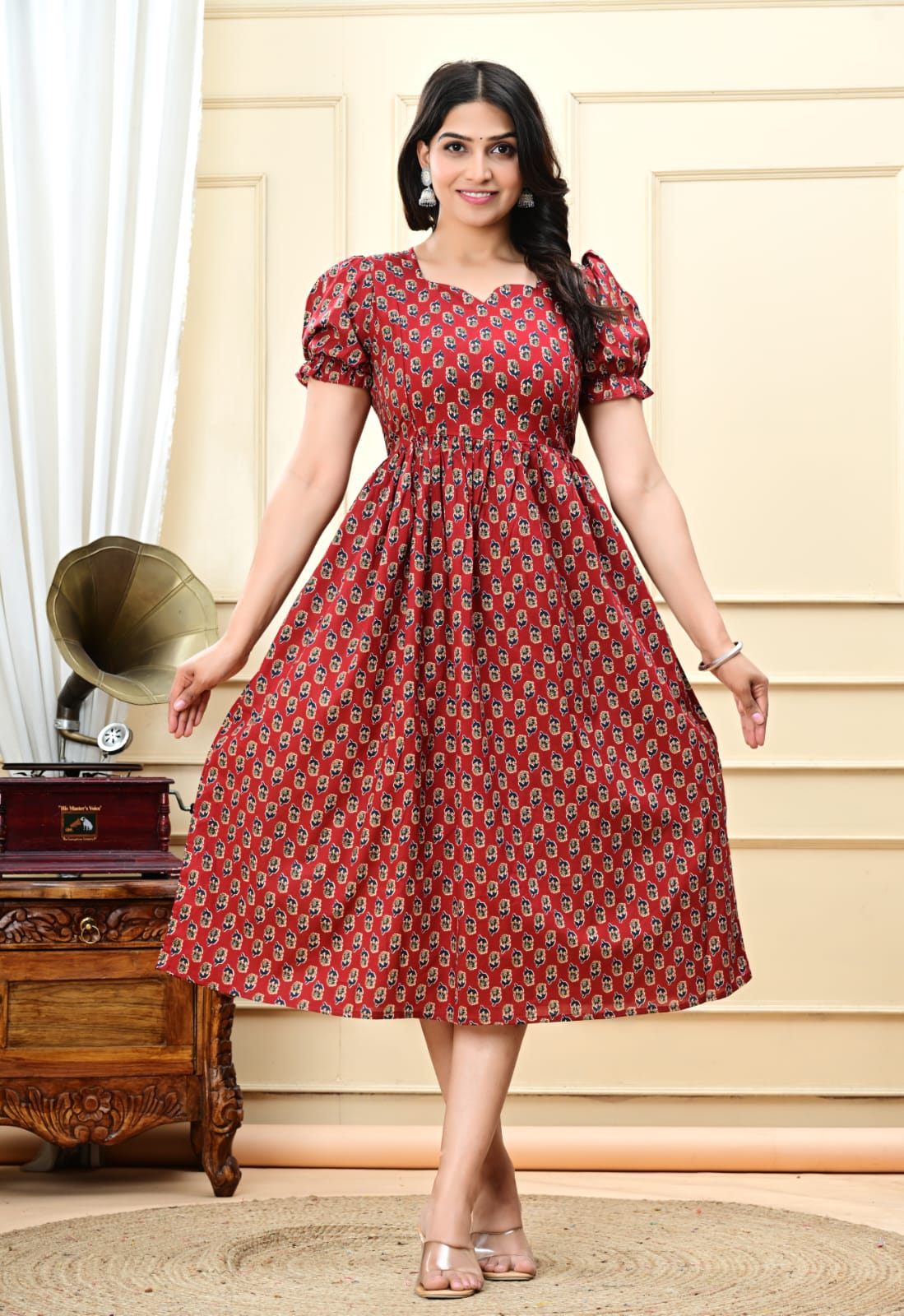 Pure cotton feeding Anarkali
