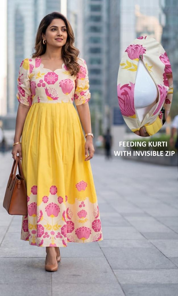 Feeding yellow floral 1pc