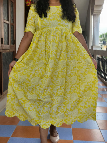 Cutwork feeding Anarkali Kurtis