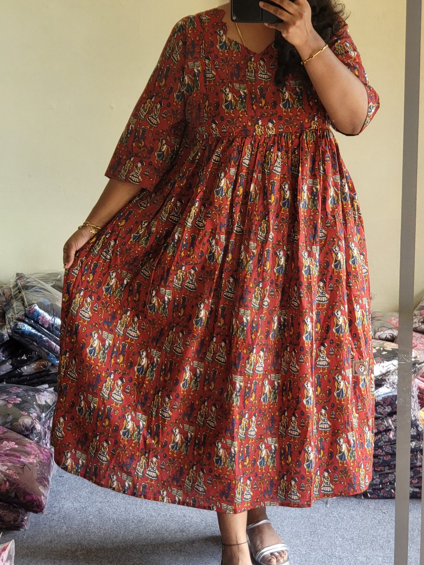Full lining cotton Anarkali feeding