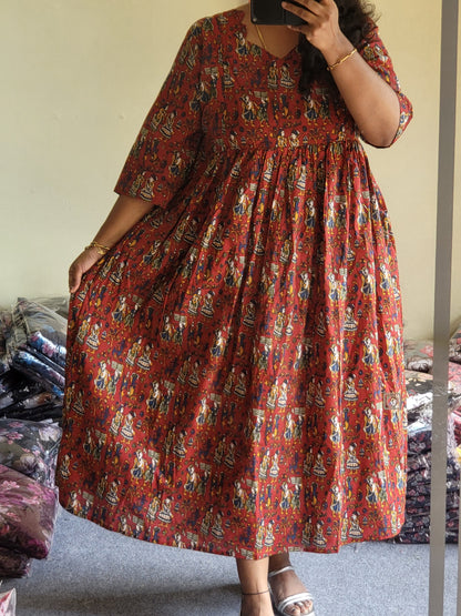 Full lining cotton Anarkali feeding