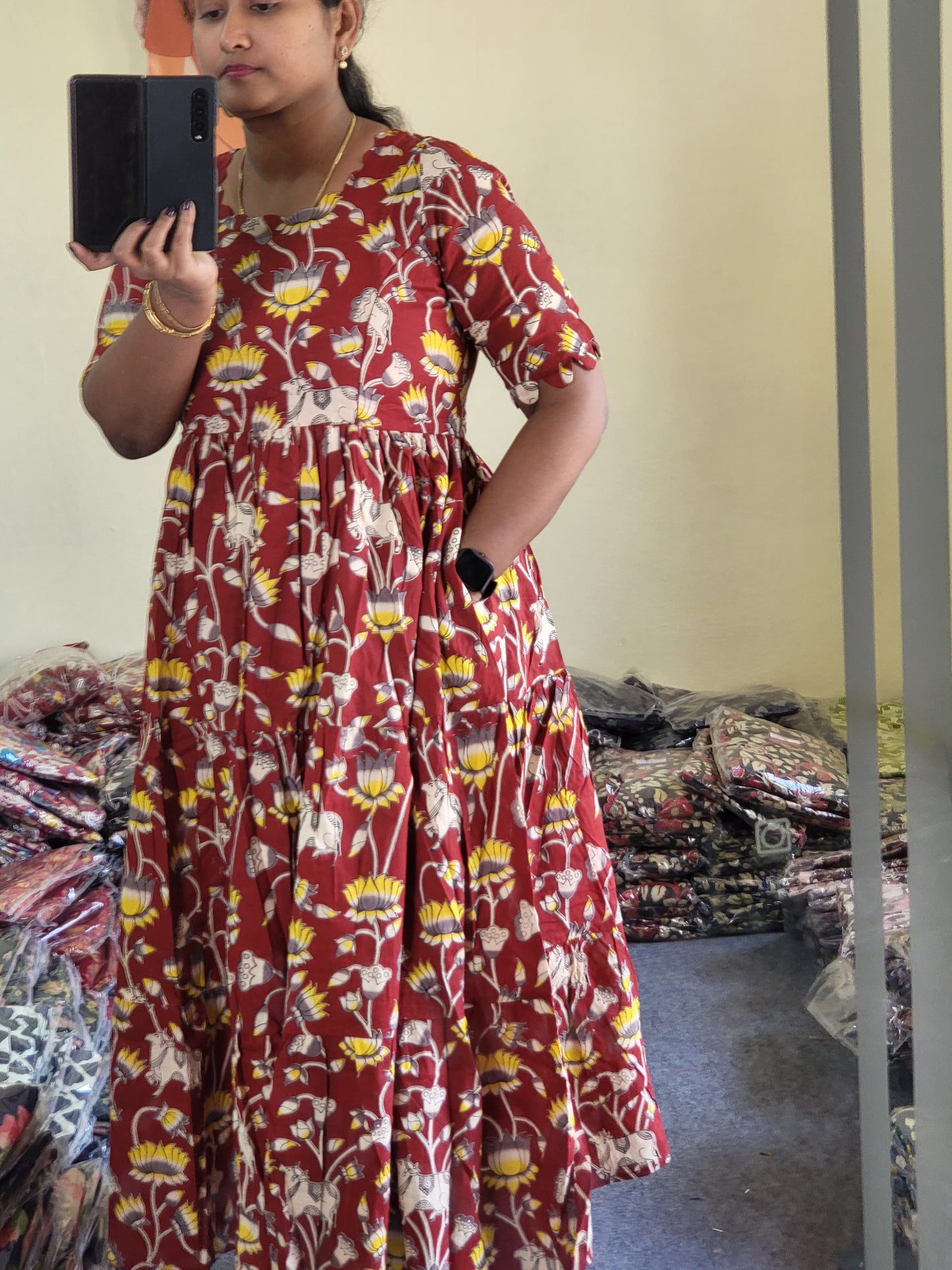 Kalamkaari feeding kurtis