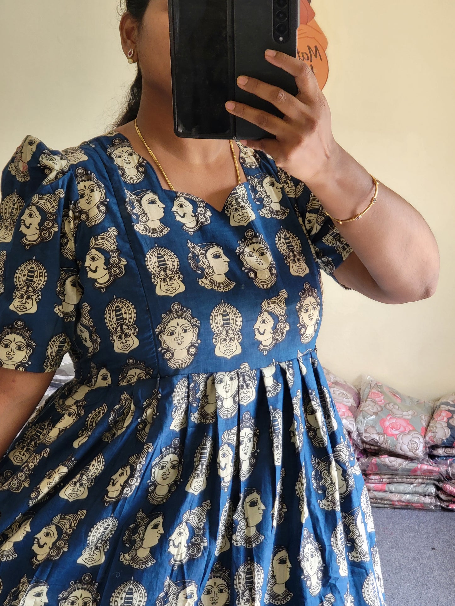 Kalamkaari print feeding kurtis