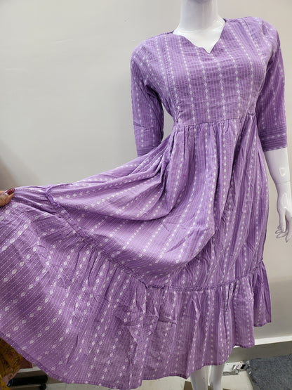 Kathawork 1tire feeding kurtis purple 7