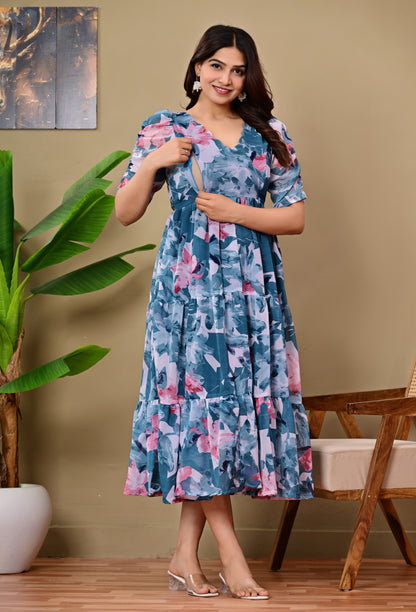 GORGETTE FEEDING KURTIS