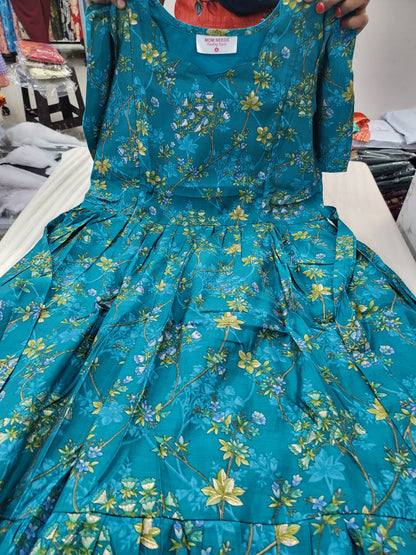 Chanderi silk feeding blu23